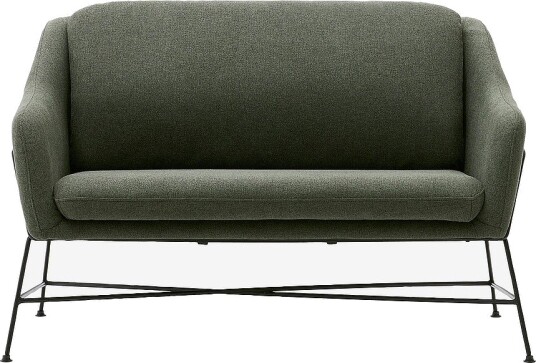 Kave Home Brida 2 seters sofa i mørkegrått 128 cm Grønn