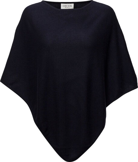 Davida Cashmere Triangle Poncho NAVY One Size Davida Cashmere Triangle Poncho NAVY One Size