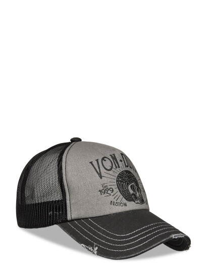 Von Dutch Screen Print Black Grey Trucker Von Dutch Black ONE SIZE Von Dutch Screen Print Black Grey Trucker Von Dutch Black ONE SIZE