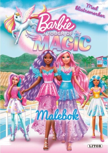 Barbie Malebok Med Klistremerker A Touch Of Magic