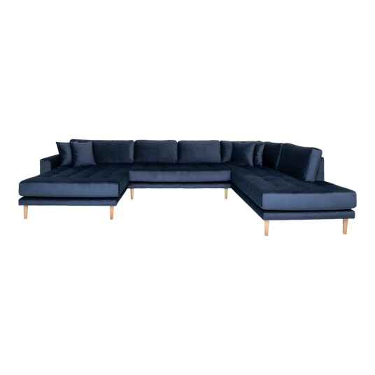 House Nordic Lido U-sofa m, Åpen ende Venstrevendt - Mørkeblå