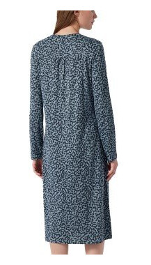 Schiesser Classic Comfort Fit Interlock Shirt Blå Mønster 38 Dame