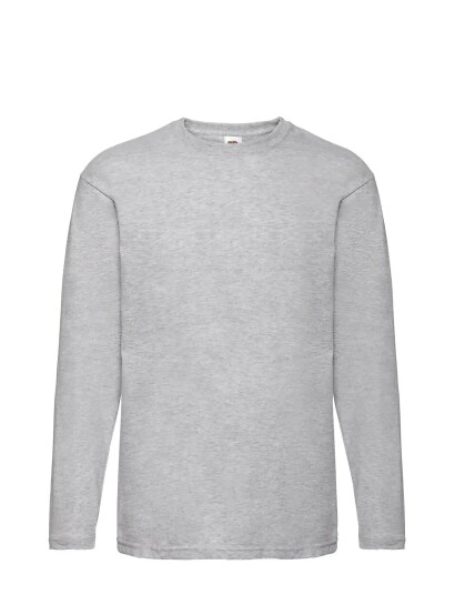 Fruit of the loom Valueweight Long Sleeve T Grey XL