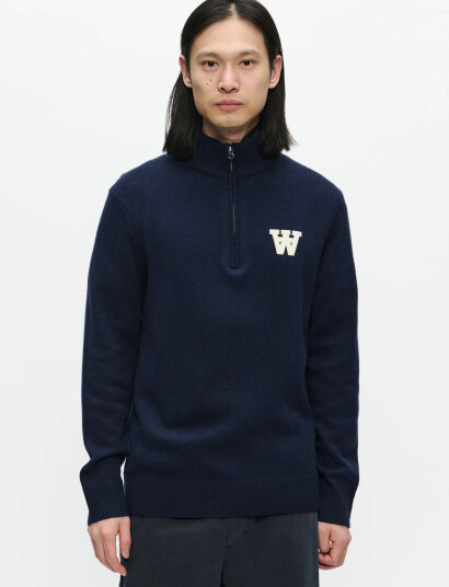 WOOD WOOD Wwtay Half Zipper 25081 - Navy - M WOOD WOOD Wwtay Half Zipper 25081 - Navy - M