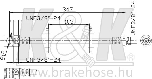 K&K FT3524 Bremseslange
