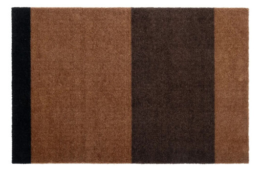 tica copenhagen Stripes by tica, horisontal, dørmatte Cognac-dark brown-black, 60x90 cm
