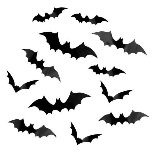 12x Flaggermus, Dekorasjon - Halloween 12x Flaggermus, Dekorasjon - Halloween