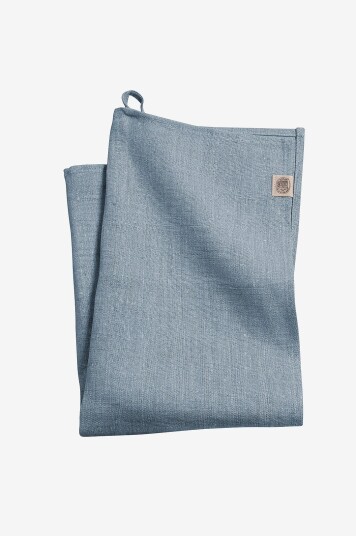 Lovely Linen Håndkle Classic i manglet lin Blå Lovely Linen Håndkle Classic i manglet lin Blå