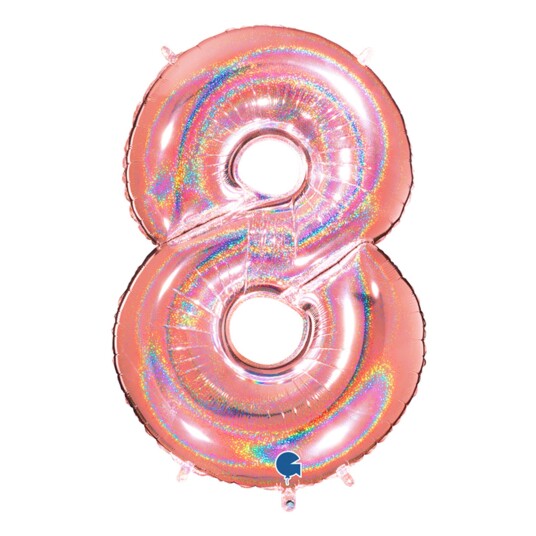 Ballongkungen AB Tallballong Glitter Roségull - Tallet 8