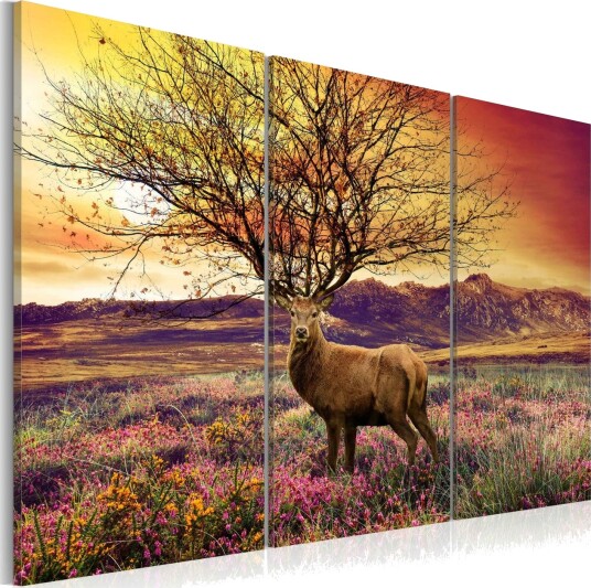 Bilde Fancy Hjortehorn Triptyk 120x80 Artgeist sp. z o. o.