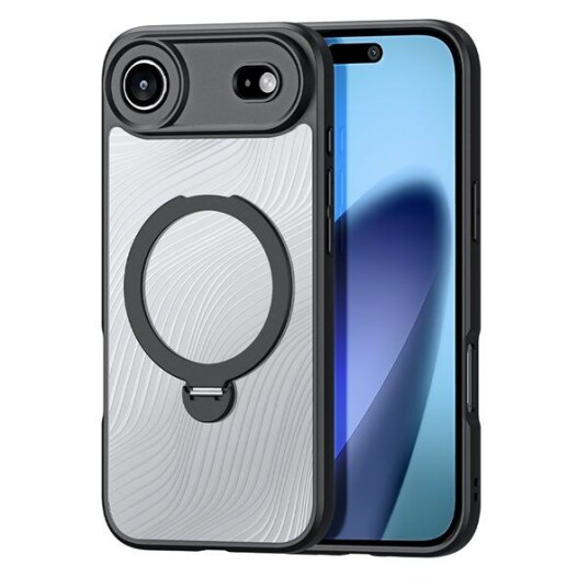 Dux Ducis AimoMag Mobildeksel med Magnetring og Stativ til iPhone 17 Air - Svart Dux Ducis AimoMag Mobildeksel med Magnetring og Stativ til iPhone 17 Air - Svart