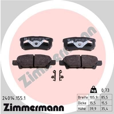 Bremseklosser ZIMMERMANN 24014.155.1