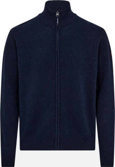 Dovre Strikk 'full zip' Ull Marineblå