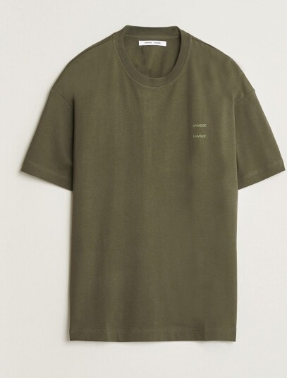 Samsøe Samsøe Joel Organic Cotton T Shirt Forest Night