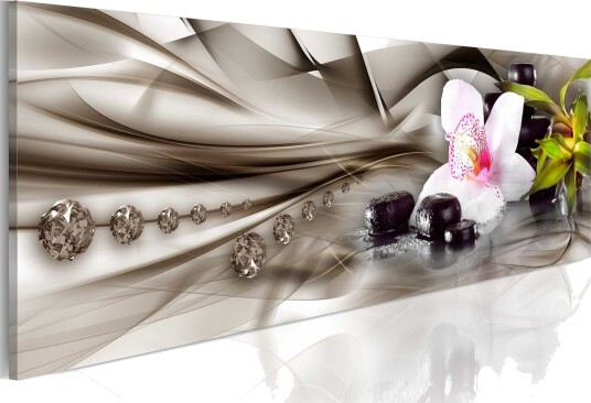 Bilde Zen Composition Orchid Bamboo And Stones 135x45 Artgeist sp. z o. o.