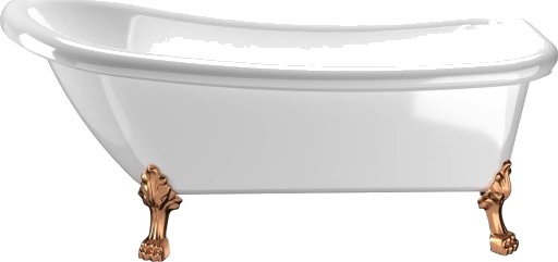 Bathlife Badekar Ideal Hvit/Messing 153x67cm