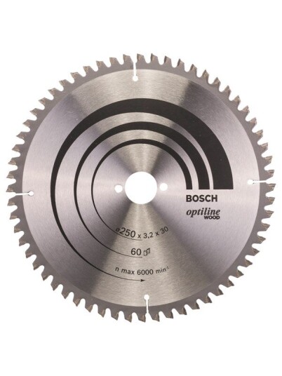 Bosch Sirkelsagblad Optiline Wood 250 x 30 x 3,2 mm, 60