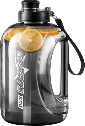 Vannflaske Stor 2,8L med bærbart håndtak BPA fri miljøvennlig perfekt for sport og trening