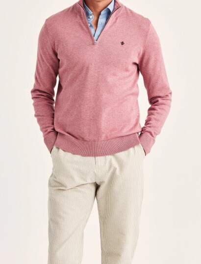 Morris Riley Half Zip Pink M Morris Riley Half Zip Pink M
