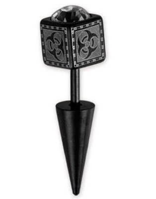 Biohazard Svart Fake Piercing