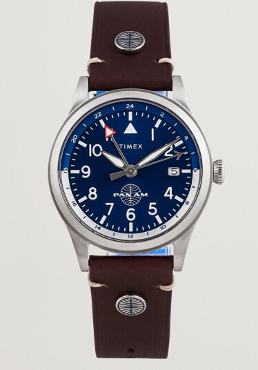 Timex Pan Am GMT Stainless Steel 39mm Blue Dial