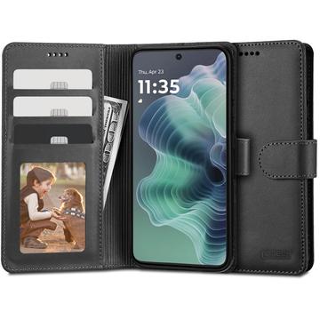Tech Protect Motorola Moto G35 Lommeboketui med magnet og stativ Svart