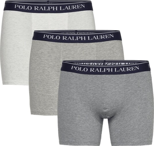 Polo Ralph Lauren Stretch Cotton Boxer Brief 3 Pack   3PK SH HTHR/AN HT   S