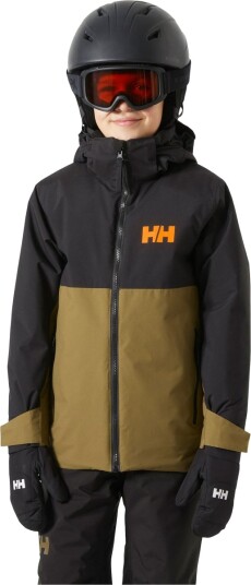 Helly Hansen Traverse Skijakke Barn Brun/Svart 164