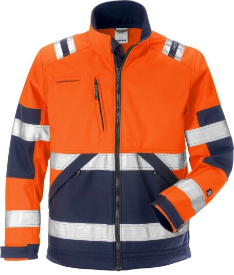 Fristads Softshelljacka 4083 Wyh, Klass 2 Varsel Orange/marinblå Xl Fristads Softshelljacka 4083 Wyh, Klass 2 Varsel Orange/marinblå Xl