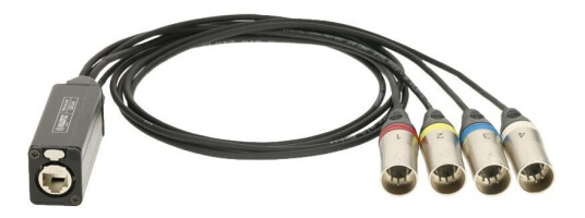 Klotz Catlink Ethercon Til 4x 5p. Xlr Male Dmx Input