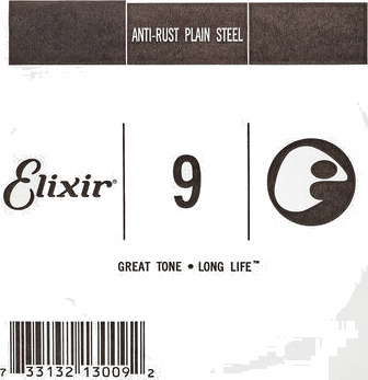 Elixir .009 Plain Steel Single String Elixir .009 Plain Steel Single String