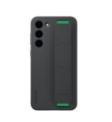 Samsung Silikon Grip Deksler for Galaxy S23+ - Svart med Håndleddstropp