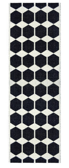 Brita Anna svart gulvteppe 70x140 cm