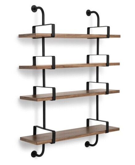 Gubi Demon vegghylle 4 etasjer walnut, 95 cm