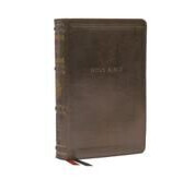 Nelson, Thomas NKJV, Personal Size Reference Bible, Sovereign Collection, Leathersoft, Brown, Red Letter, Thumb Indexed, Comfort Print (0785265058)