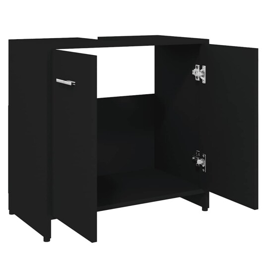 Baderomsskap svart 60x33x61 cm