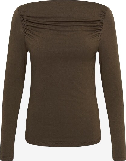 Saint Tropez Bluse ViggaSZ Boatneck Blouse Brun