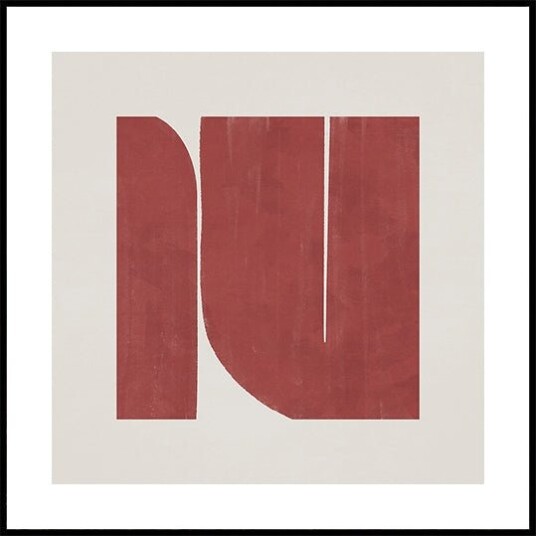 Crimson Curves Plakat Plakat / 50x50cm