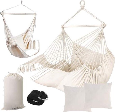 Hengestol med puter, 150 kg kapasitet, beige Hengestol med puter, 150 kg kapasitet, beige