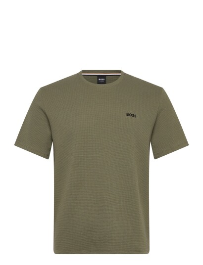 BOSS Waffle T Shirt Green M BOSS Waffle T Shirt Green M