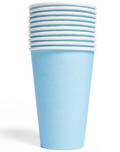 10 stk Lyse Blå Pappkrus 350 ml 10 stk Lyse Blå Pappkrus 350 ml