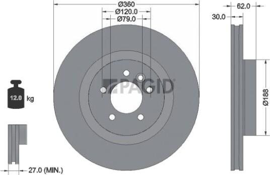 PAGID 54620NHC Bremseskive