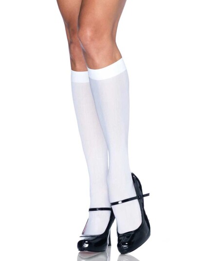 Leg Avenue Hvite Knestrømper