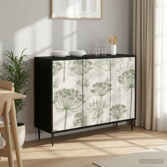 vidaXL Serviesskap GOTHA Svart eik 102 x 33 x 76 cm Konstruert tre