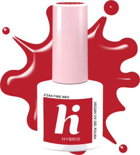 Hi Hybrid Fire Red UV Gel Polish #244 5ml Hi Hybrid Fire Red UV Gel Polish #244 5ml