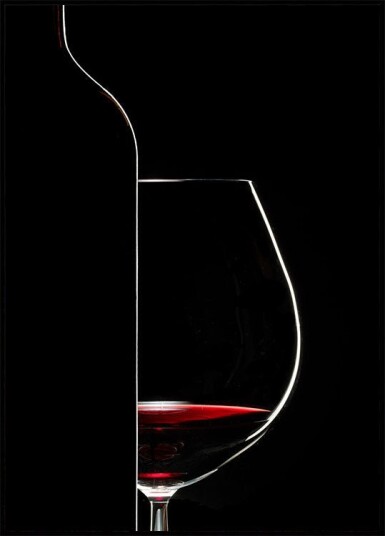 Red Wine and Bottle Plakat Plakat / 70x100cm Red Wine and Bottle Plakat Plakat / 70x100cm