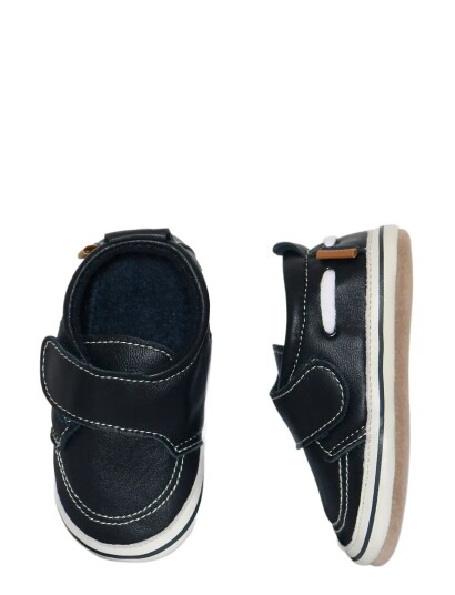 Melton Sailor Leather Slippers Navy 16/19