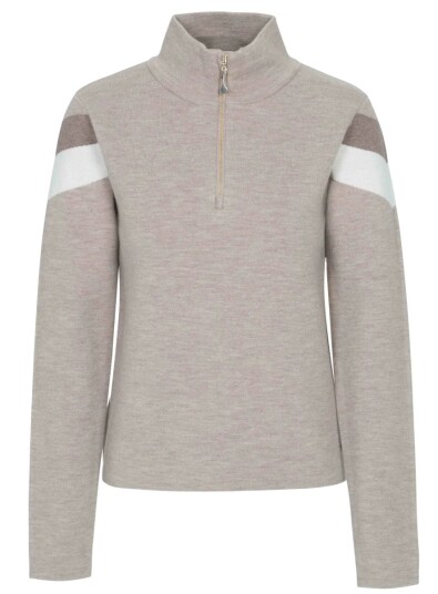 WoolLand Hemsedal Half zip Ullgenser Dame Latte M