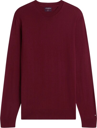 Tommy Hilfiger Ny Merino Crewneck Sweater Burgundy S