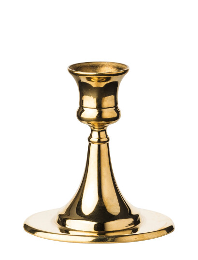 Kunstindustrien Italian Oval Candlestick Gold H10CM